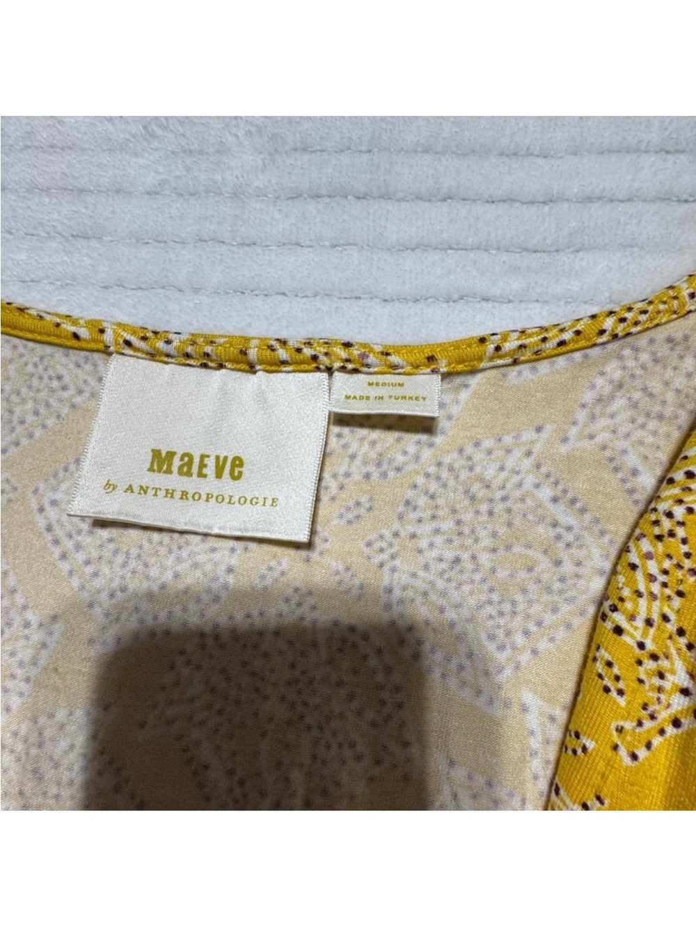 Anthropologie Yellow Printed High-Low Wrap Dress - Picture 2 of 9